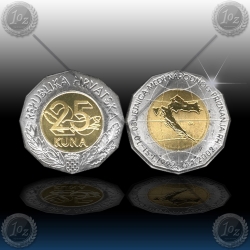 HRVAŠKA 25 kuna 2002 "Mednarodno priznanje HR" UNC